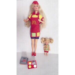 Barbie and Kelly McDonald's Fun Time Dolls Set 2001 Mattel #29395